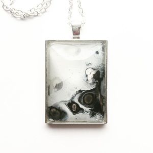 Unique Black and White Statement Necklace